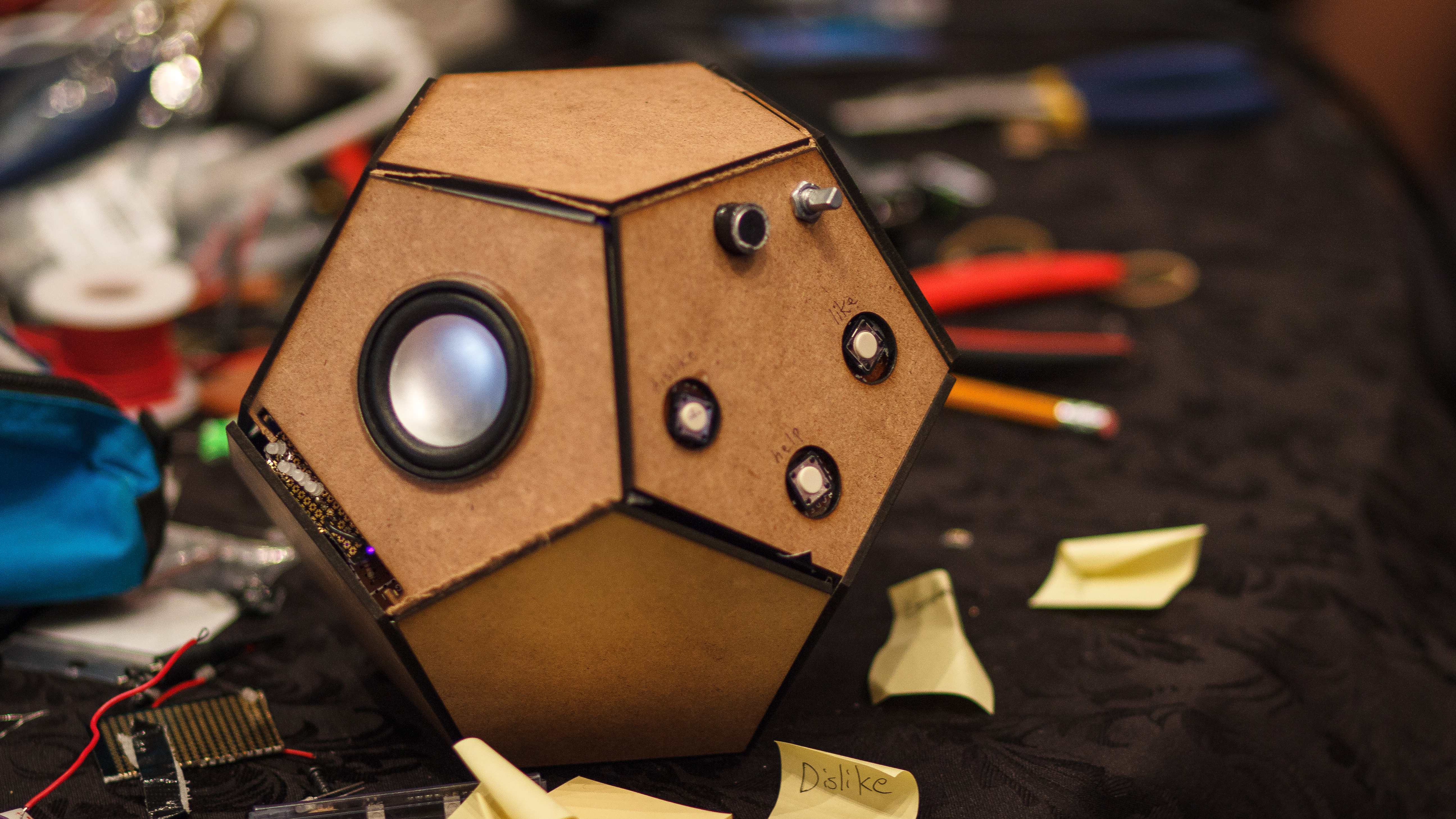 The prototype with input buttons